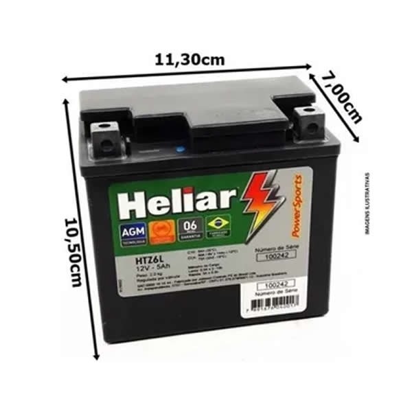 Bateria Heliar HTZ6L