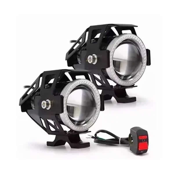 Conjunto 2x Faróis para Moto + Controle